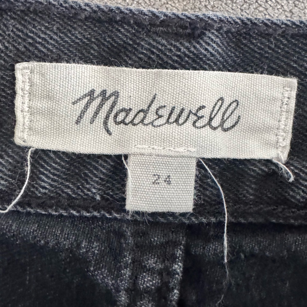Madewell Black Denim High Waisted Shorts - Picture 3 of 5